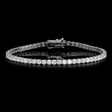 14K White Gold and 5.27ct Diamond Bracelet