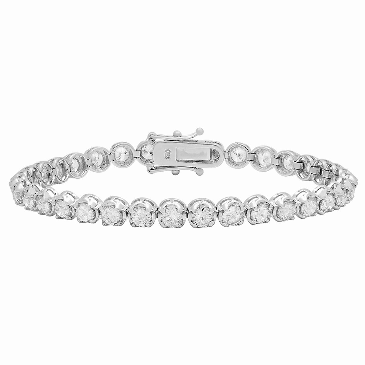 18k White Gold 8.19ct Diamond Tennis Bracelet