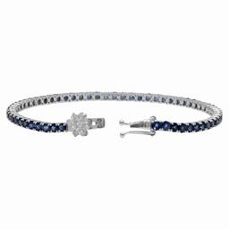 14k White Gold 5.12ct Sapphire 0.45ct Diamond Bracelet