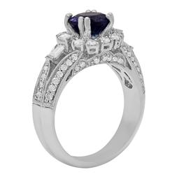 14k White Gold 1.80ct Tanzanite 0.95ct Diamond Ring