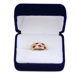 18K Yellow Gold Setting with 1.37ct Ruby and 0.45ct Diamond Ladies Ring