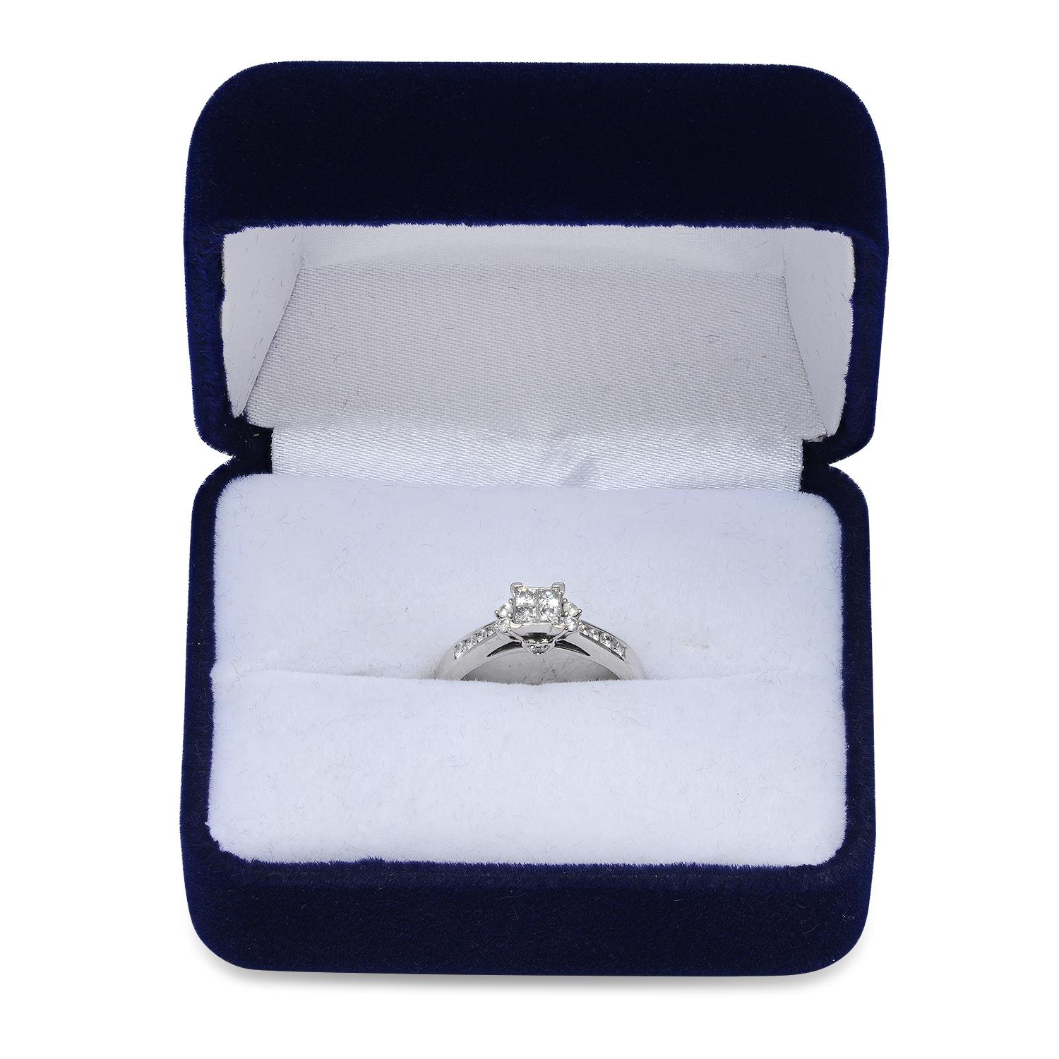 14K White Gold Setting with 0.55ct Diamond Ladies Ring