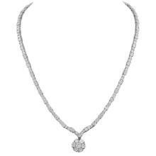 14k White Gold 15.81ct Diamond Necklace