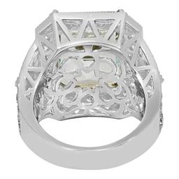 14k White Gold 9.65ct Aquamarine 2.12ct Diamond Ring