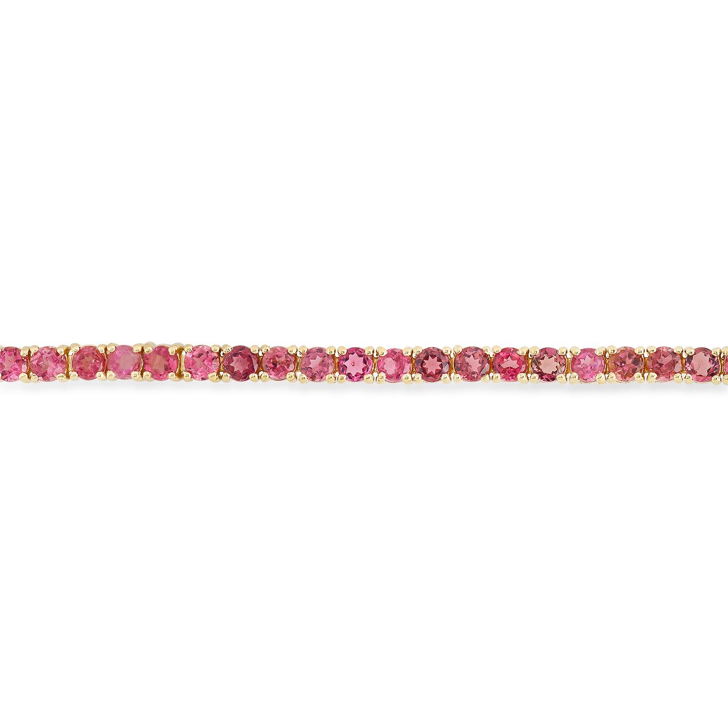 14K Yellow Gold with 4.56ct Tourmaline and 0.32ct Diamond Bracelet