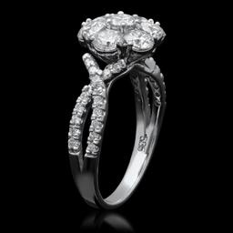 14K White Gold and 1.82ct Diamond Ring