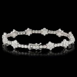 18k White Gold 7.02ct Diamond Bracelet