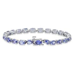 14K White Gold Setting with 10.5ct Tanzanite Bracelet