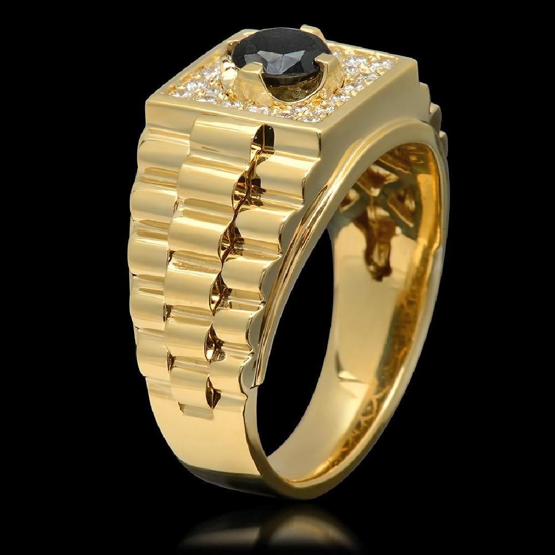 14K Yellow Gold 1.01ct Mens Diamond Ring