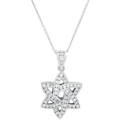 14K White Gold  with 1.70ct Diamond Pendant