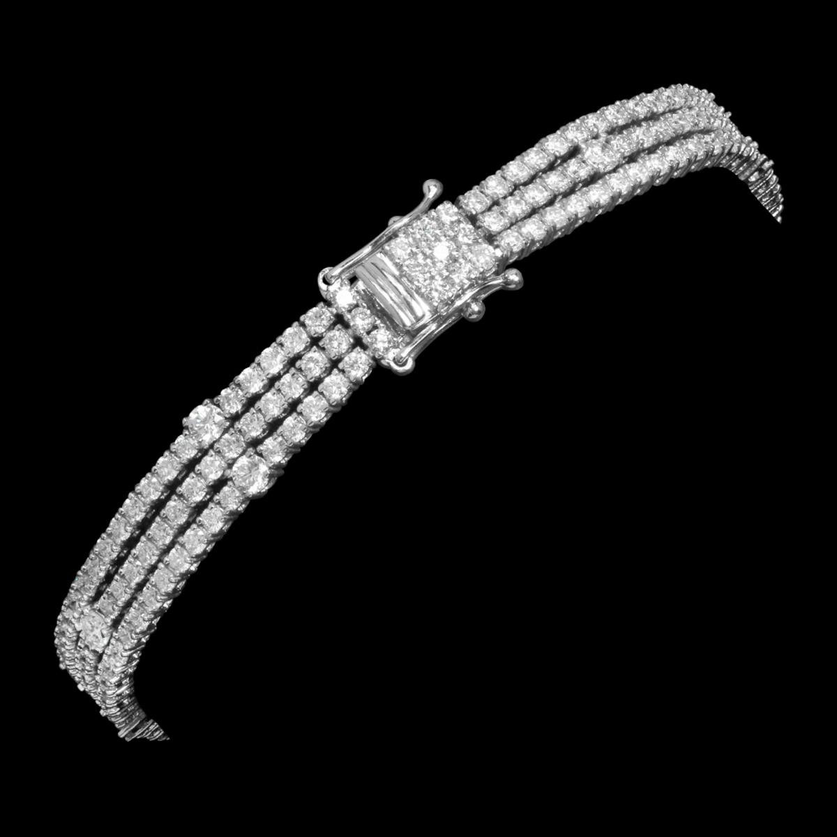 18k White Gold 5.85ct Diamond Bracelet