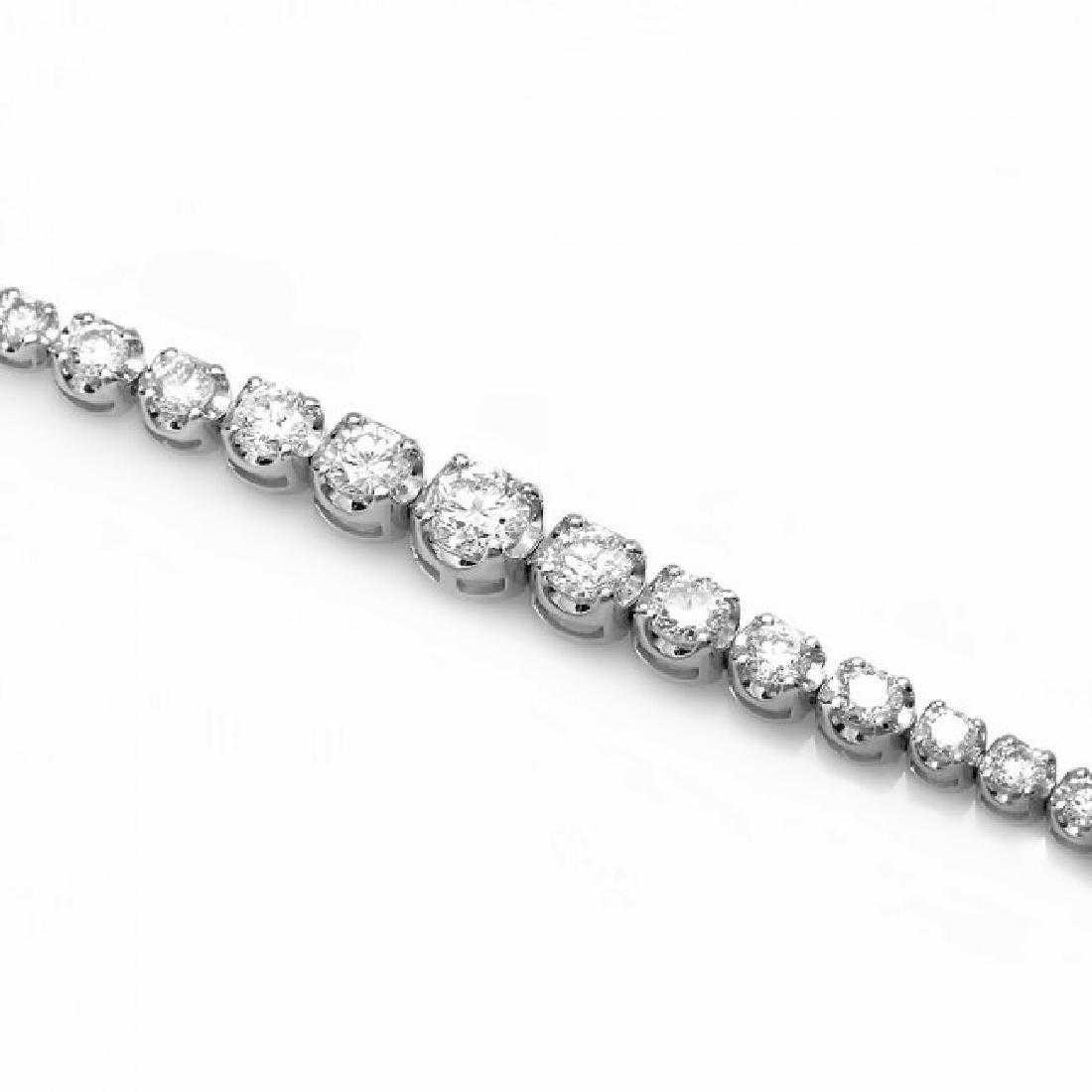 14K White Gold and 3.15ct Diamond Bracelet