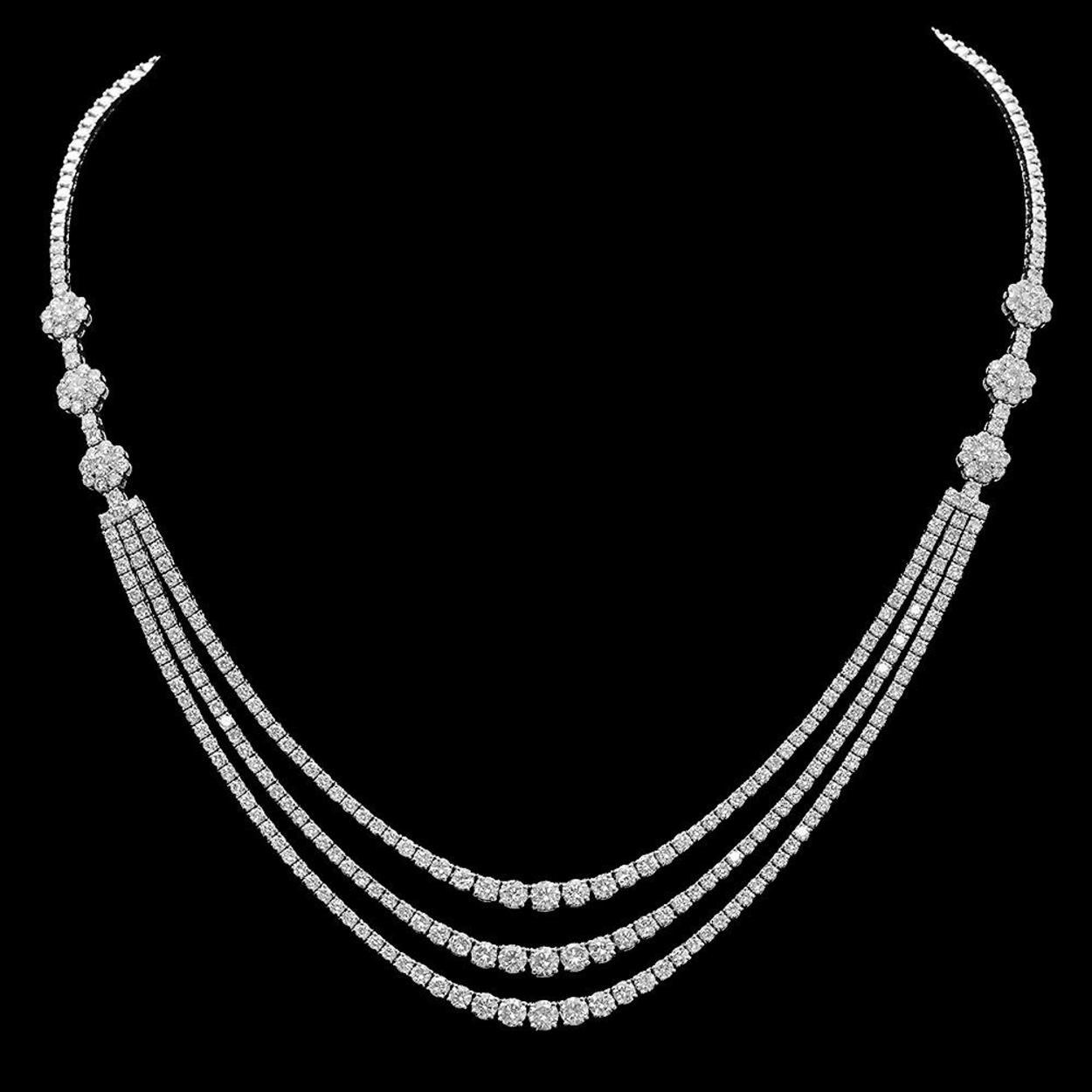 18K Gold 11.67ct Diamond Necklace