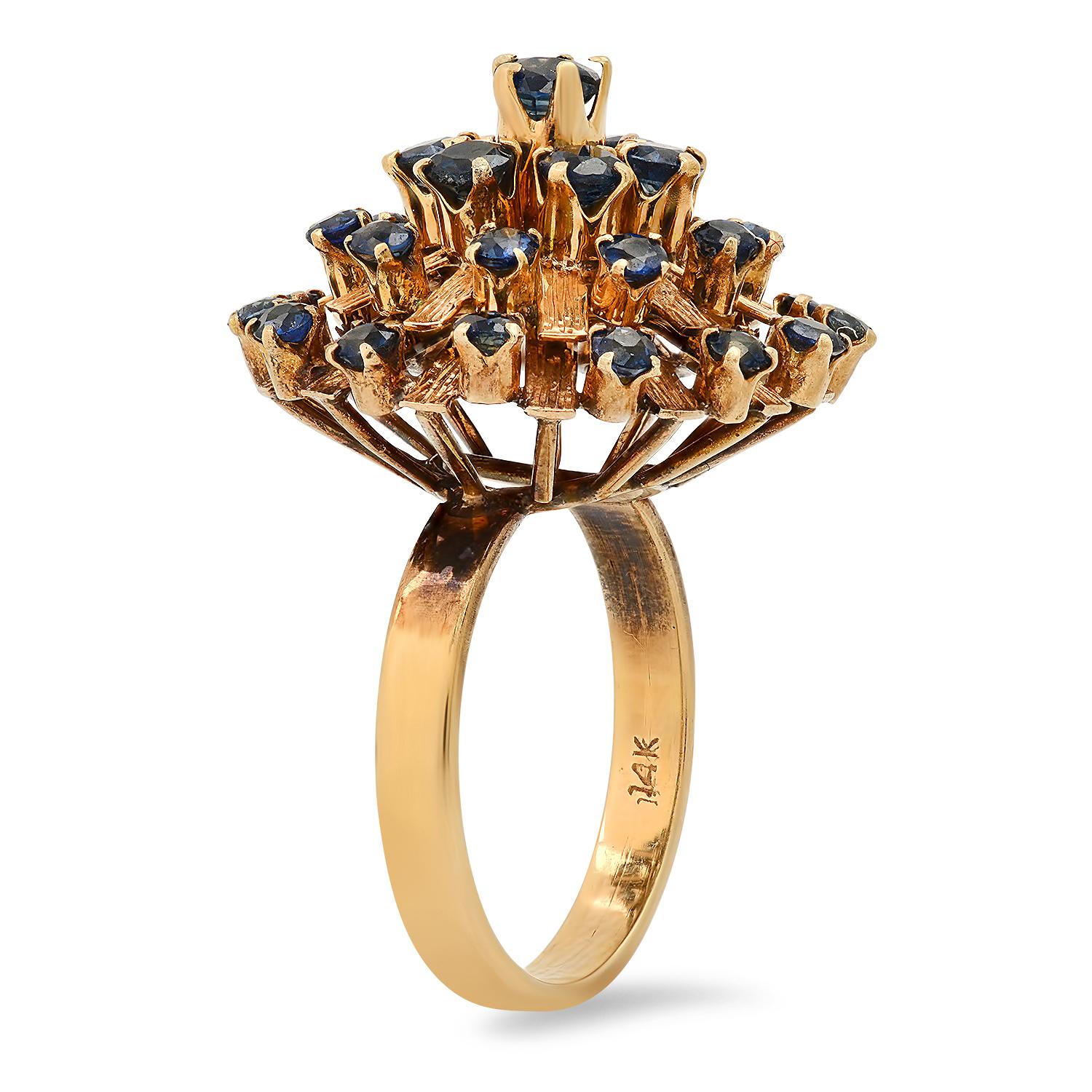 14K Rose Gold Setting with 1.35ct Sapphire Ladies Ring