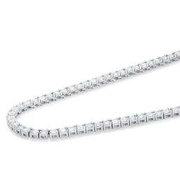 14K White Gold and 7.98ct Diamond Necklace