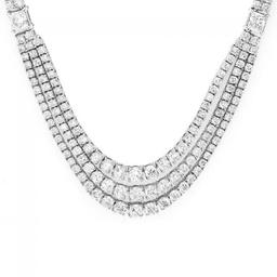 14K Gold 67.77ct Sapphire 0.87ct Diamond Necklace