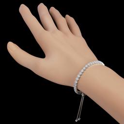 14k White Gold 4.37ct Diamond Bracelet