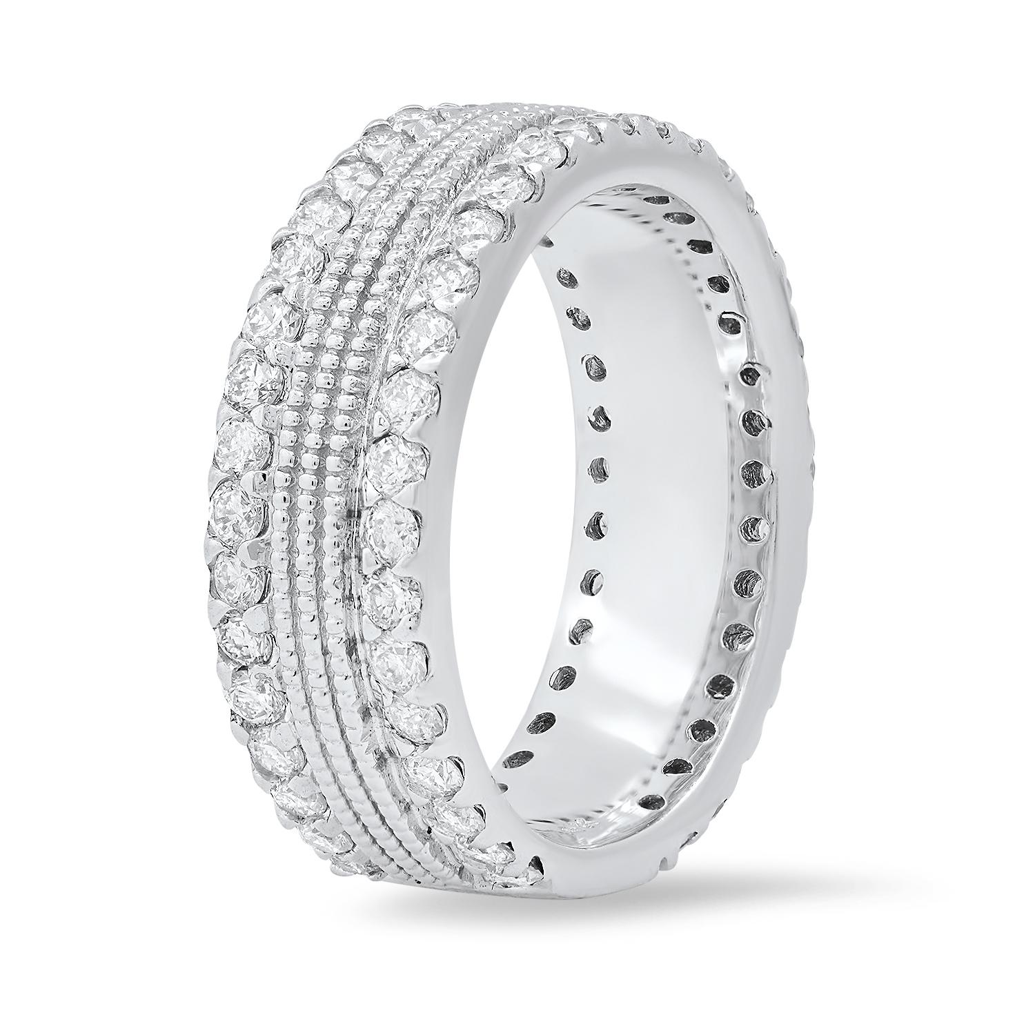 14K White Gold Setting with 1.65ct Diamond Ladies Band