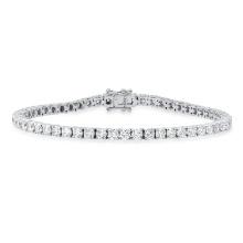 18K White Gold with 5.3ct Diamond Bracelet