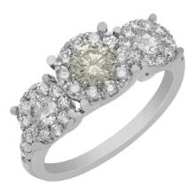 14k White Gold 0.45ct & 1.04ct Diamond Ring