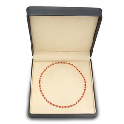 14K Gold 17.92ct Coral 1.23cts Diamond Necklace