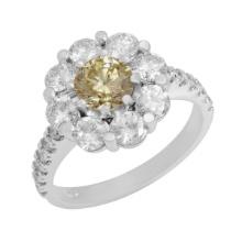 14k White Gold 0.85ct & 1.96ct Diamond Ring