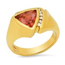 18K Yellow Gold Setting with 2.0ct Tourmaline and 0.25ct Diamond Ring