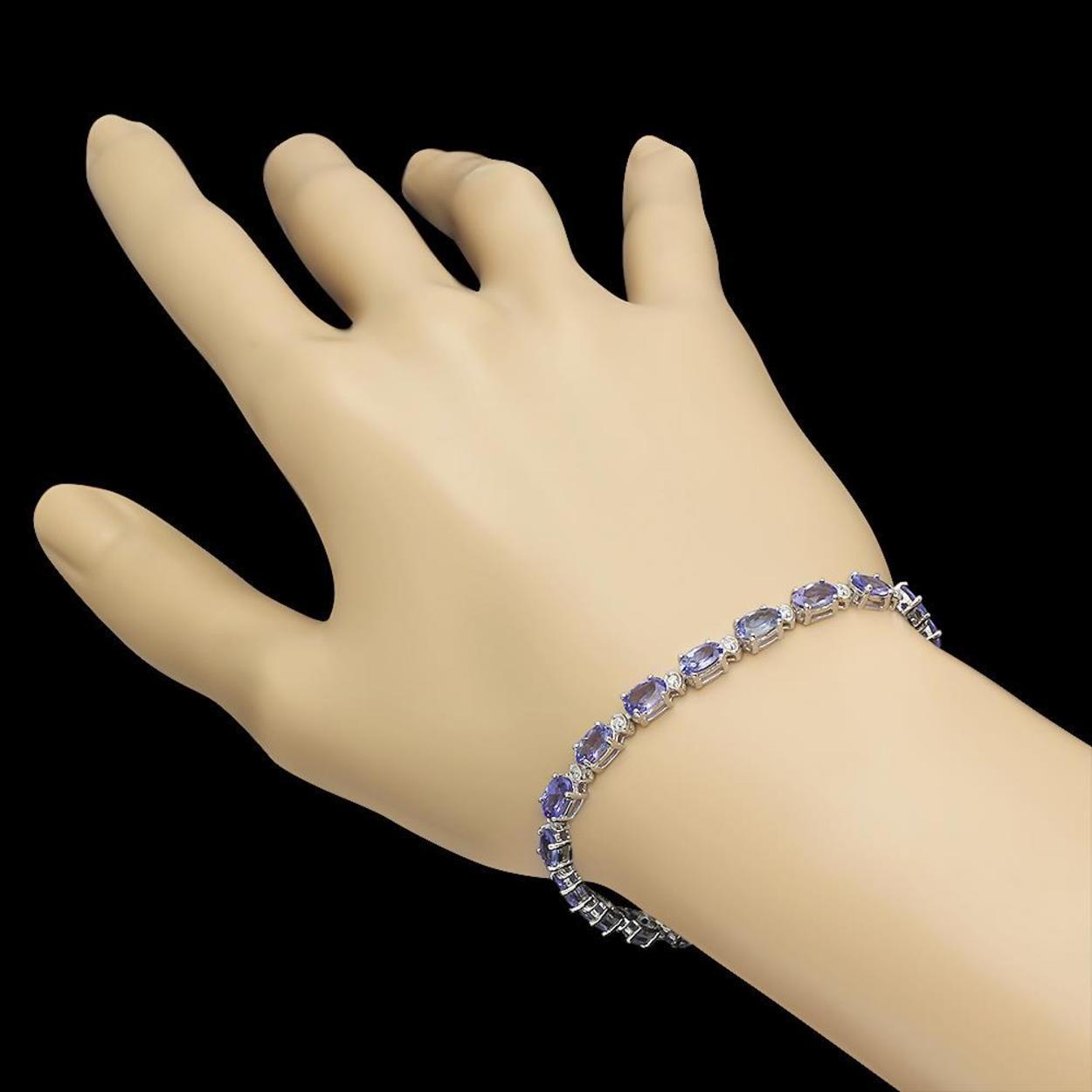 14K Gold 9.52ct Tanzanite 0.44ct Diamond Bracelet