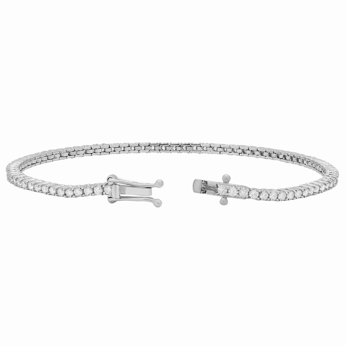 14k White Gold 2.31ct Diamond Tennis Bracelet