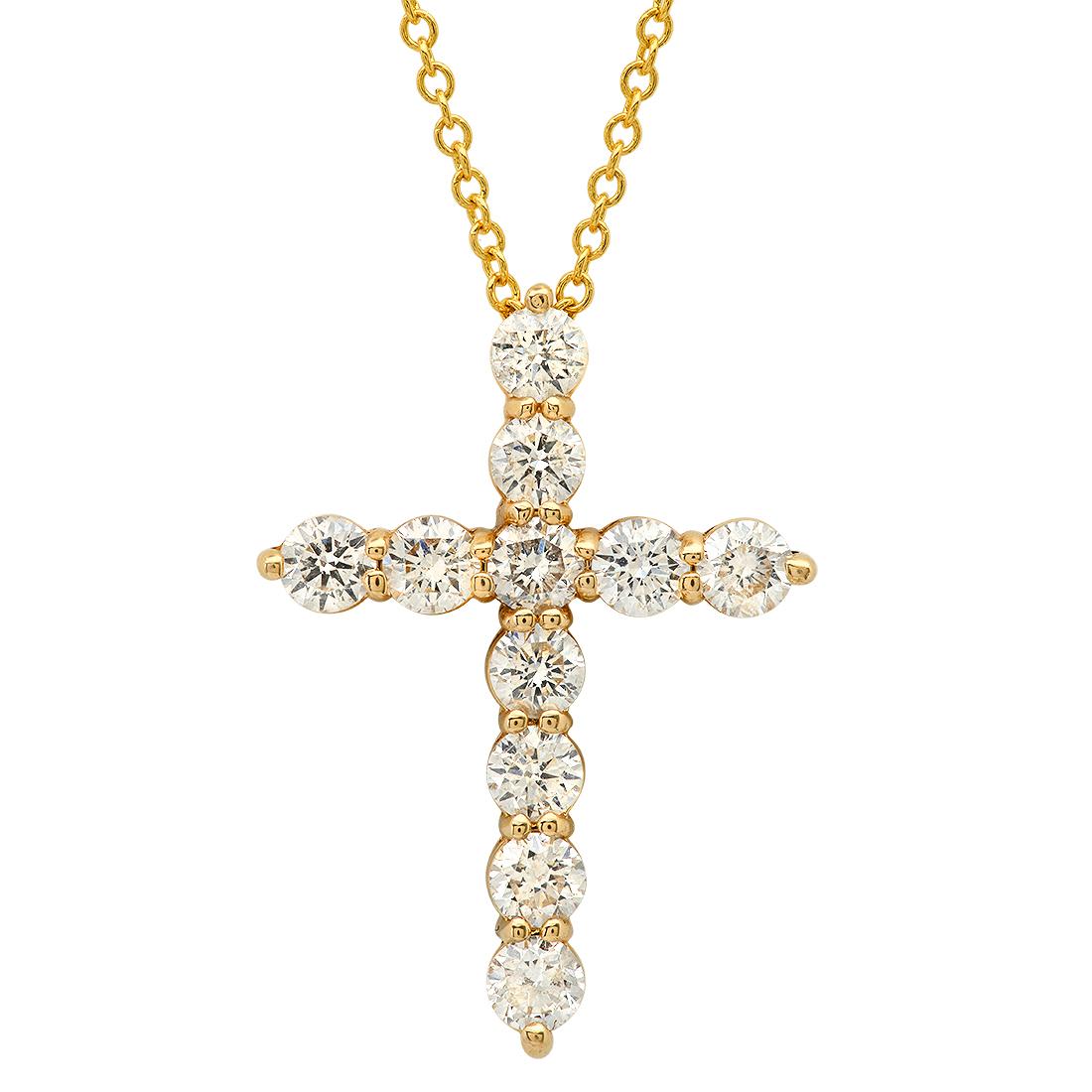 14K Yellow Gold and 1.05ct Diamond Pendant