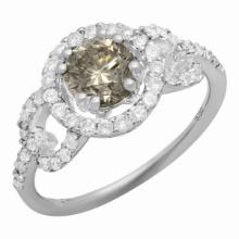 14k White Gold 1.00ct & 0.70ct Diamond Ring