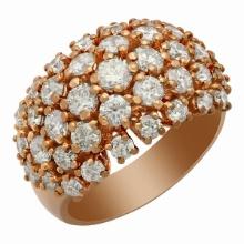 14k Rose Gold 3.49ct Diamond Ring