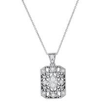 14K White Gold Setting with 0.40ct Diamond Pendant