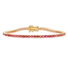 14K Yellow Gold with 4.56ct Tourmaline and 0.32ct Diamond Bracelet