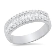 14K White Gold Setting with 0.84ct Diamond Ladies Ring