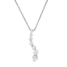 14K White Gold Setting with 0.80ct Diamond Pendant