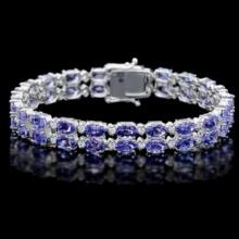 14K Gold 20.20ct Tanzanite 1.34ct Diamond Bracelet