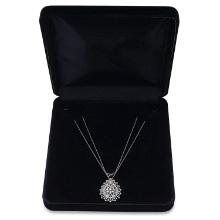 14K White Gold Setting with 1.27ct Diamond Pendant