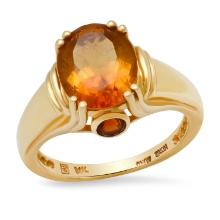 14K Yellow Gold Setting with 2.34ct Citrine Ladies Ring