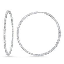 18K White Gold and 4.80ct Diamond Earrings