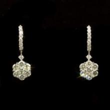 14k Gold 3.19ct Diamond Earrings