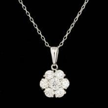 14K Gold 0.97ct Diamond Pendant