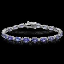 14K Gold 9.52ct Tanzanite 0.44ct Diamond Bracelet