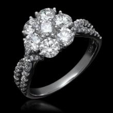 14K White Gold and 1.82ct Diamond Ring