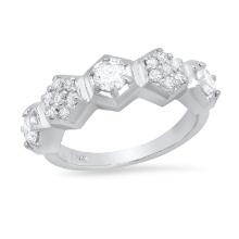 14K White Gold and 1.11ct Diamond Ring