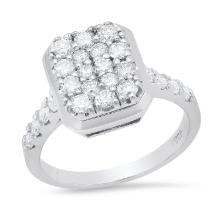 14K White Gold Setting with 1.27ct Diamond Ladies Ring