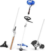 WILD BADGER POWER 26cc Weed Wacker Gas Powered, 4 in 1 String Trimmer, Wheeled Edger, Hedge Trimmer