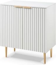 SICOTAS Fluted White Storage Cabinet, Wood Sideboard Buffet Cabinet MSRP $150