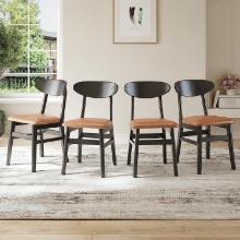 Dining Chair Set of 4, Faux Leather Retail $160.00