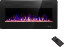 R.W.FLAME 36 inch Recessed and Wall Mounted Electric Fireplace, Retail $200.00